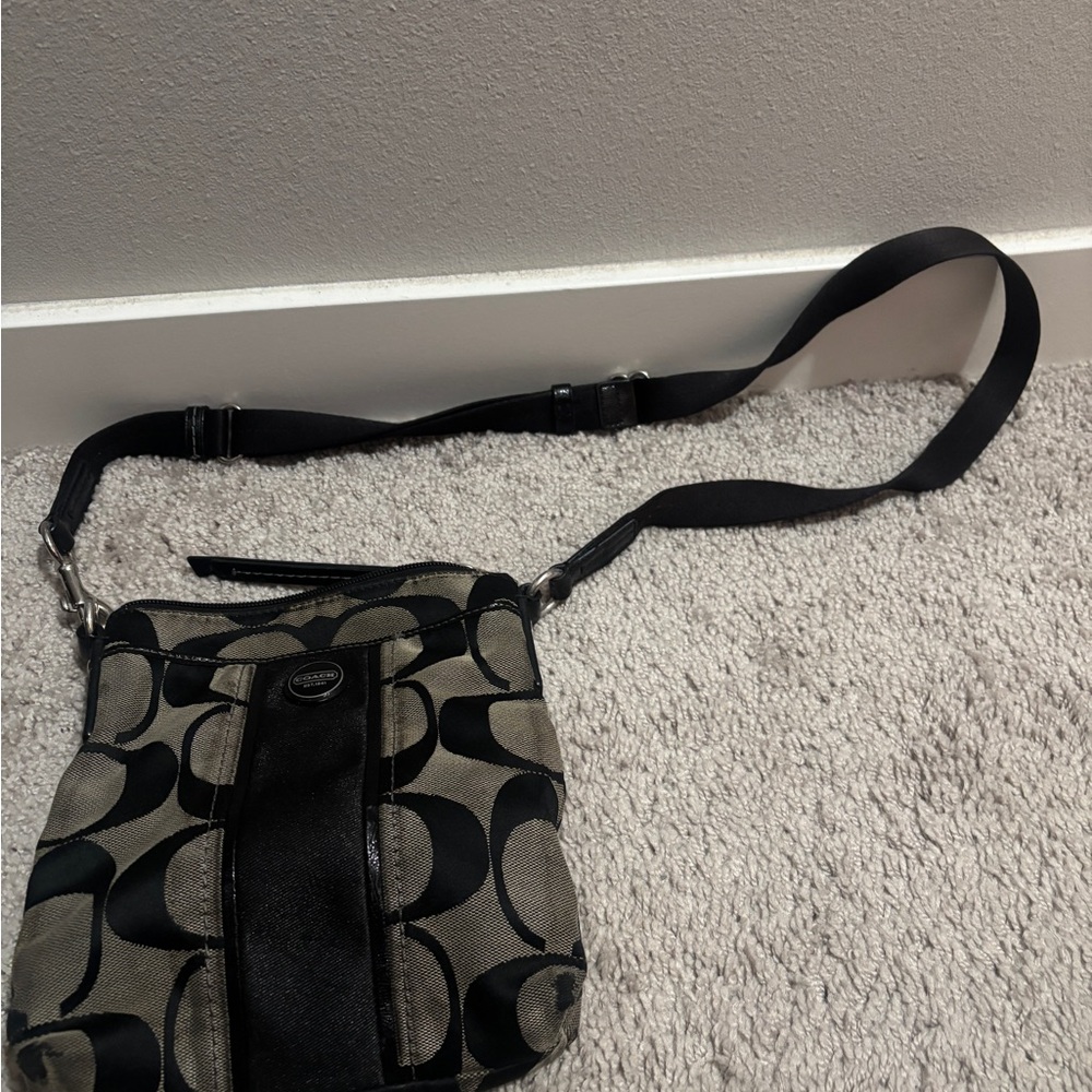 Coach Black and Gray Crossbody Bag